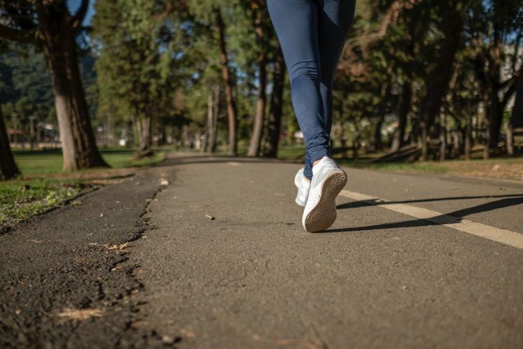 person running on road
